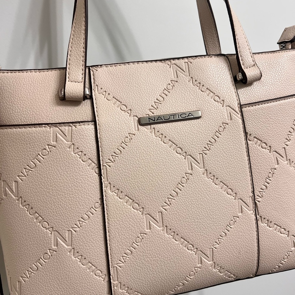 Nautica Blush Embossed Tote
